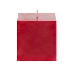 Mega Candles - 3" x 3" Unscented Square Pillar Candle - Red