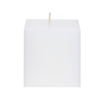 Mega Candles - 3" x 3" Unscented Square Pillar Candle - White