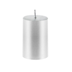 2" x 3" Unscented Round Pillar Candle - Silver