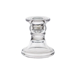 Mega Candles - 3" Taper Glass Candle Holder - Clear