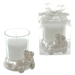 Mega Favors - Wedding Couple in a Car Poly Resin Candle Set in Clear Box - White