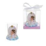 Mega Favors - Angel Praying on Clouds Poly Resin Candle Set in Gift Box - Pink