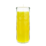 Mega Candles - 3" x 7.25" Unscented Tall Prayer Container Candle - Yellow