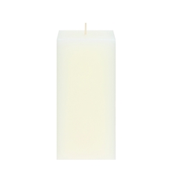 Mega Candles - 3" x 6" Unscented Square Pillar Candle - Ivory