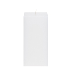 Mega Candles - 3" x 6" Unscented Square Pillar Candle - White