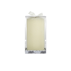 Mega Candles - 3" x 6" Unscented Round Pearl Pillar Candle - Ivory