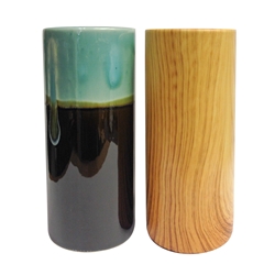 Mega Vases - Glossy Marble Cylinder Porcelain Vase - Asst