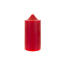 Mega Candles - 3" x 6" Unscented Round Dome Top Pillar Candle - Red