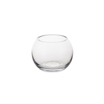 Mega Vases - 4.75" x 3.75" Fish Bowl Glass Vase - Clear