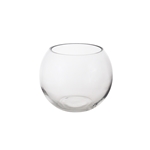 Mega Vases - 6" x 5" Fish Bowl Glass Vase - Clear