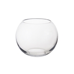 Mega Vases - 7" x 5.75" Fish Bowl Glass Vase - Clear