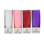Mega Candles - 4 pcs 2" x 5" Scented Ribbed Pillar Candle in Box - Asst
