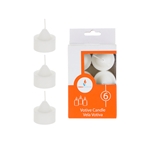 Mega Candles - 6 pcs Unscented Votive Candle - White