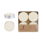 4 pcs Unscented Mega Tea Light Candle in Brown Box - Ivory