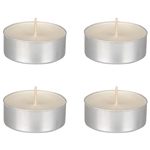 Mega Candles - 4 pcs Unscented Mega Tea Light Candle in Brown Box - White