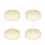 4 pcs 2" Unscented Floating Disc Candle - Ivory