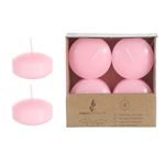 4 pcs 2" Unscented Floating Disc Candle - Pink