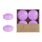 Mega Candles - 4 pcs 2" Unscented Floating Disc Candle - Lavender