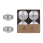 4 pcs 2" Unscented Floating Disc Candle - Silver