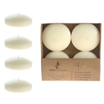 4 pcs 3" Unscented Floating Disc Candle - Ivory