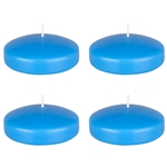 Mega Candles - 4 pcs 3" Unscented Floating Candles - Light Blue