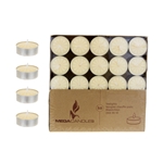 Mega Candles - 50 pcs Unscented Tea Light Candle - Ivory