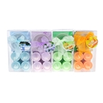 Mega Candles -4 pcs Scented Votive Candle with Glass Holder in Clear Box - Asst