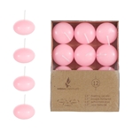 Mega Candles - 12 pcs 1.5" Unscented Floating Disc Candle in Brown Box - Lavander