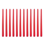 12 pcs 12" Unscented Taper Candle in White Box - Red