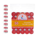 50 pcs Unscented Tea Light Candle in Bag - Red