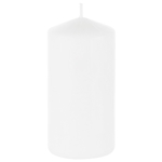 3" x 6" Unscented Domed Top Press Pillar Candle in Shrink Wrap - White