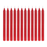Mega Candles -12 pcs 10" Unscented Straight Taper Candle in White Box - Red