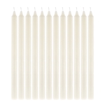 12 pcs 12" Unscented Straight Taper Candle in White Box - Ivory
