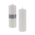 2" x 6" Unscented Dome Top Press Pillar Candle - White