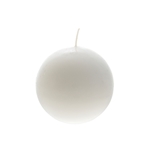 Mega Candles - 3" Unscented Round Ball Candle - White