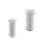 Mega Favors - 2.25" x 5" Pearl Pillar Candle in Gift Box - White