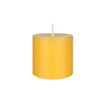 3" x 3" Round Citronella Pillar Candle in Shrink Wrap - Yellow