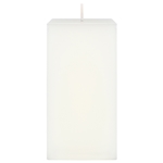 3" x 6" Unscented Square Pillar Candle - White