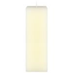 3" x 9" Unscented Square Pillar Candle - Ivory