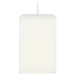 2" x 3" Unscented Square Pillar Candle - White