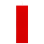 2" x 6" Unscented Square Pillar Candle - Red