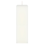 2" x 6" Unscented Square Pillar Candle - White