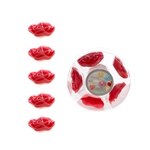 5 pcs Scented Floating Flower Candle in Clear Box - Red