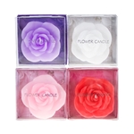 4 pcs Rose Petal Floating Scented Candle in Clear Box - Asst