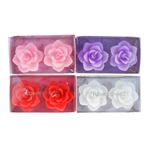 Mega Candles - 8 pcs Rose Petal Floating Scented Candle in Clear Box - Asst