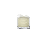 3" x 3" Unscented Round Pearl Pillar Candle - Ivory