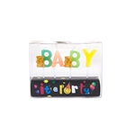Baby Phrase Party Pick Candle in Clear Box - Asst