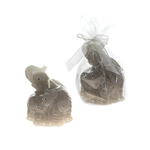 Pair of Elephants Candle - Gray