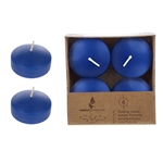 Mega Candles - 4 pcs 2" Unscented Floating Disc Candle - Dark Blue