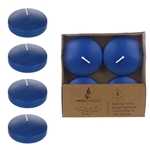 Mega Candles - 4 pcs 3" Unscented Floating Candles - Dark Blue